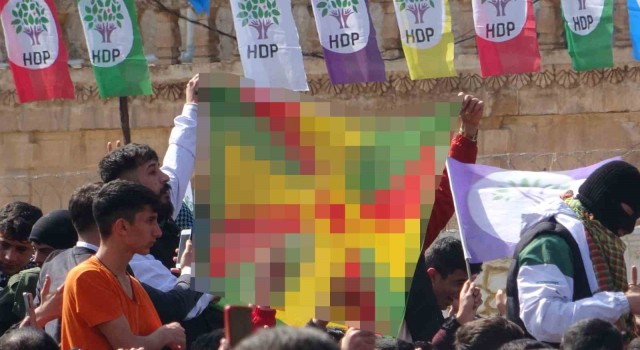 Mardinde Nevruz kutlamasında PKK paçavrası açtılar