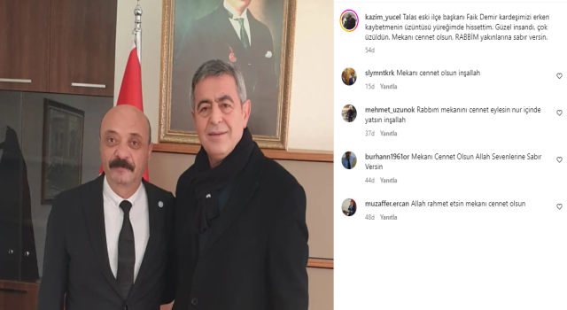 İYİ Parti Eski Talas ilçe başkanı Faik Demir vefat etti!