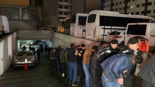 İstanbulda Kökünü Kurutma Operasyonunda yakalanan 161 zanlı adliyeye sevk edildi