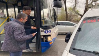 Başkentte EGO otobüsünün şoförü trafikteki tartışmada aracı metrelerce sürükledi