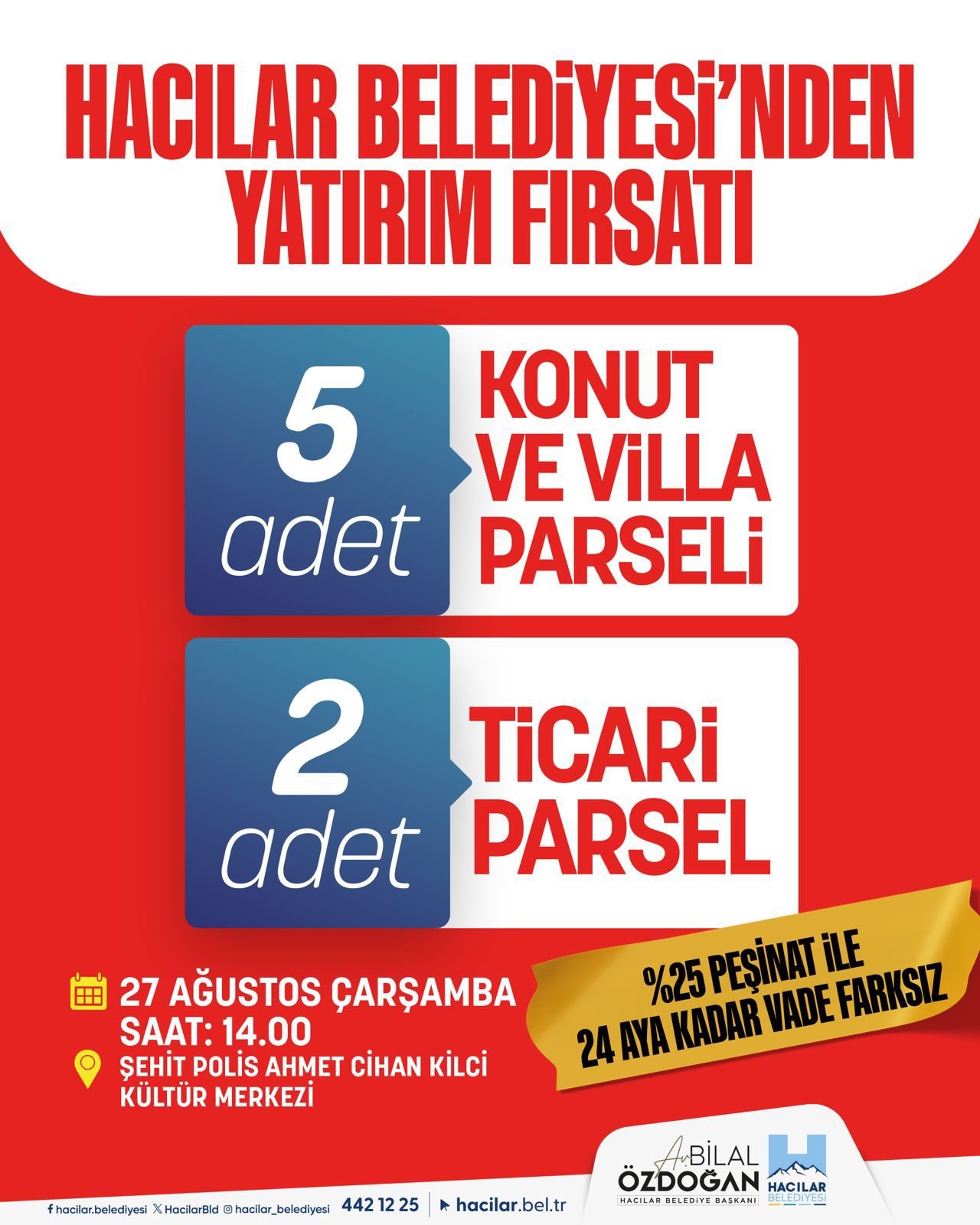 Hacılar Belediyesi'nden Yeni İhale: Modern Yatırımlar Yolda!