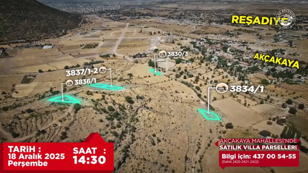 Talas’ta Son Dakika: Erciyes Manzaralı Villa Parselleri İçin İhale Geri Sayımı Başladı