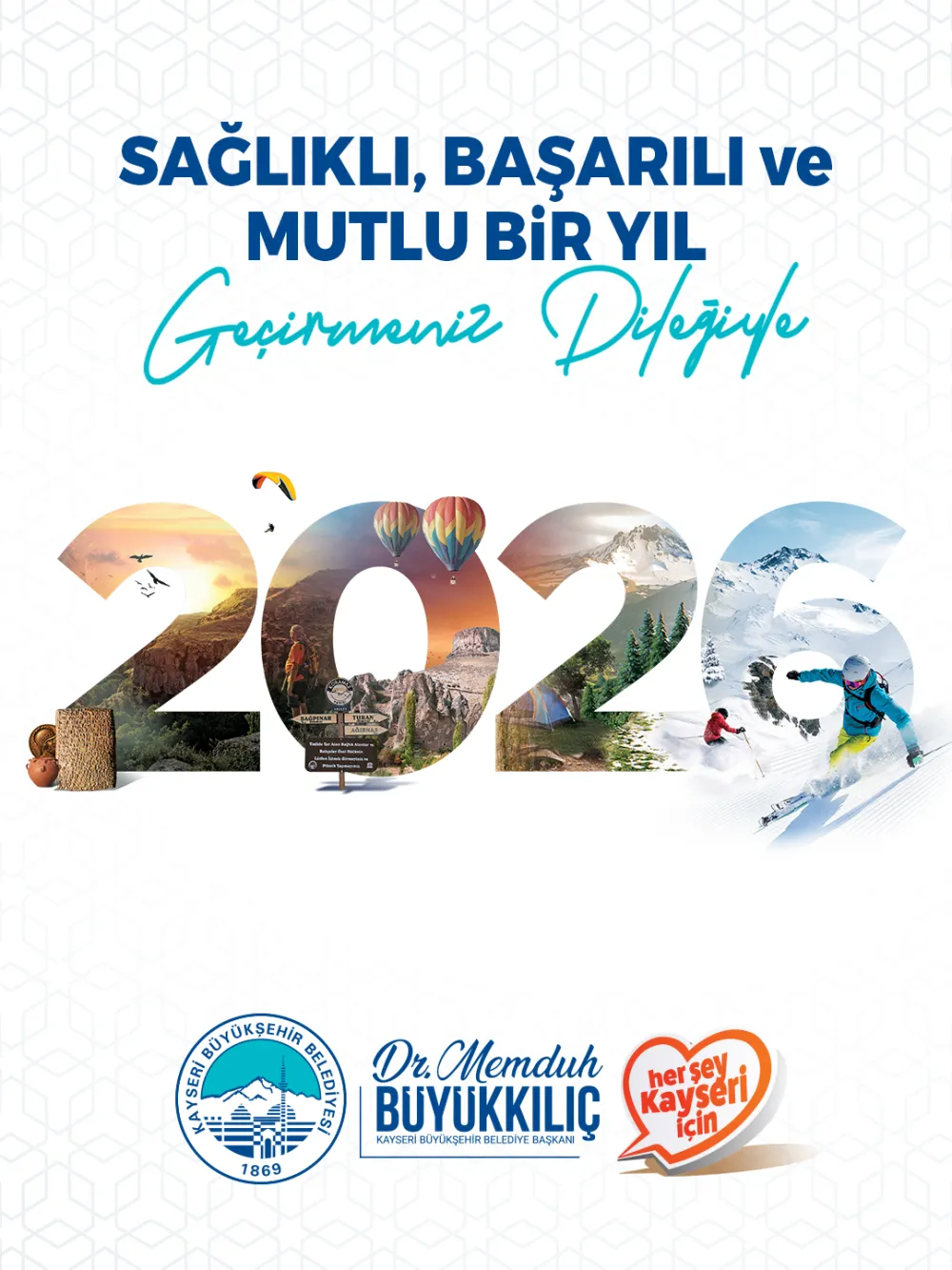 Başkan Büyükkılıç'tan Yeni Yıl Mesajı: "2026'da da Eser ve Hizmet Siyasetiyle Çalışmaya Devam"