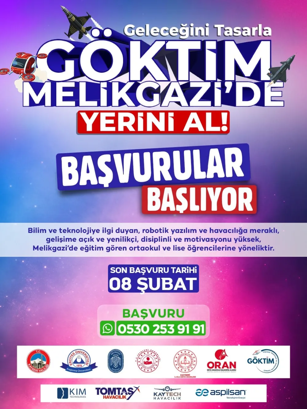 GÖKTİM Melikgazi’de kayıtlar başladı