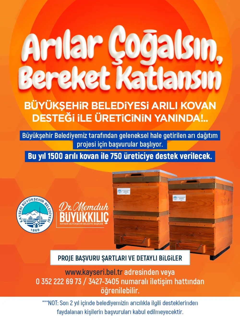 Büyükşehir’den “Arılar Çoğalsın, Bereket Katlansın” projesi 