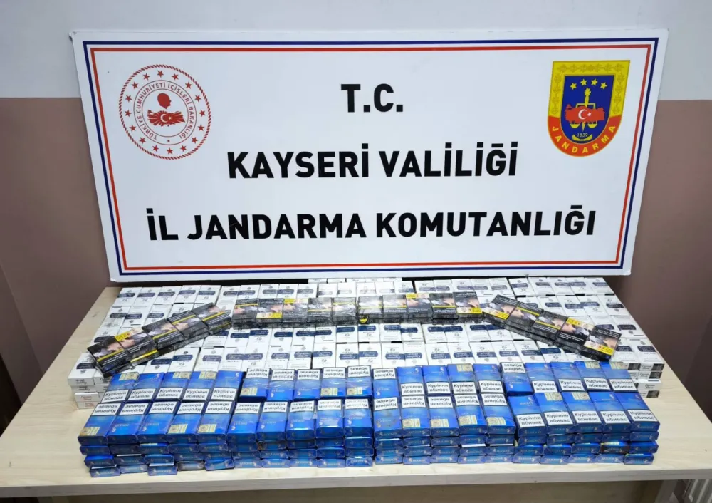 Kayseri’de 619 paket kaçak sigara ele geçirildi