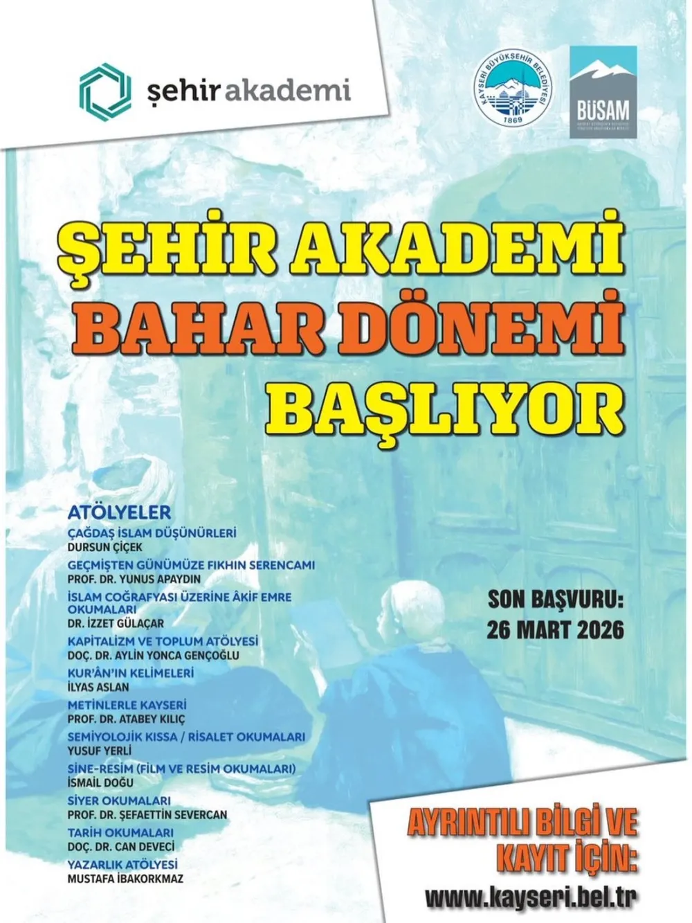 BÜSAM Şehir Akademi’de bahar dönemi kayıtları başladı
