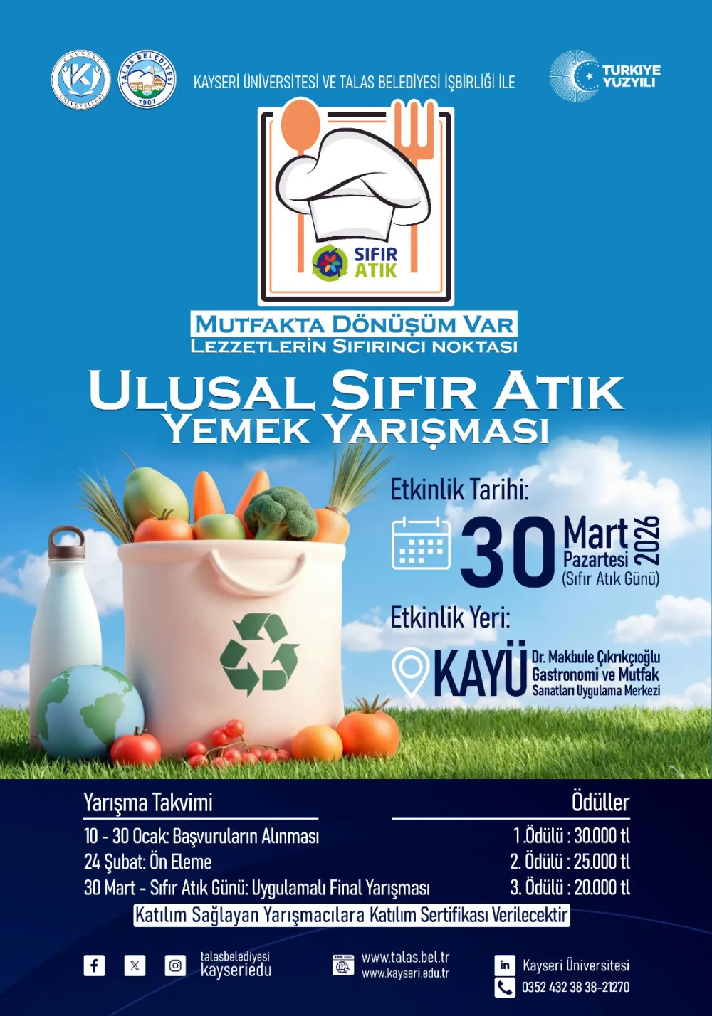 Talas Belediyesi ve Kayseri Üniversitesi İş Birliğiyle Düzenlenen Yarışmada 9 Finalist Belli Oldu