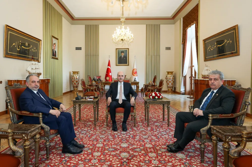 AK Parti’li Özsoy ve Başkan Yalçın’dan TBMM Başkanı Kurtulmuş’a ziyaret