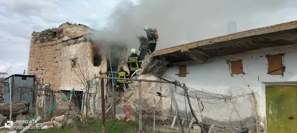 Kayseri'de müstakil evde yangın