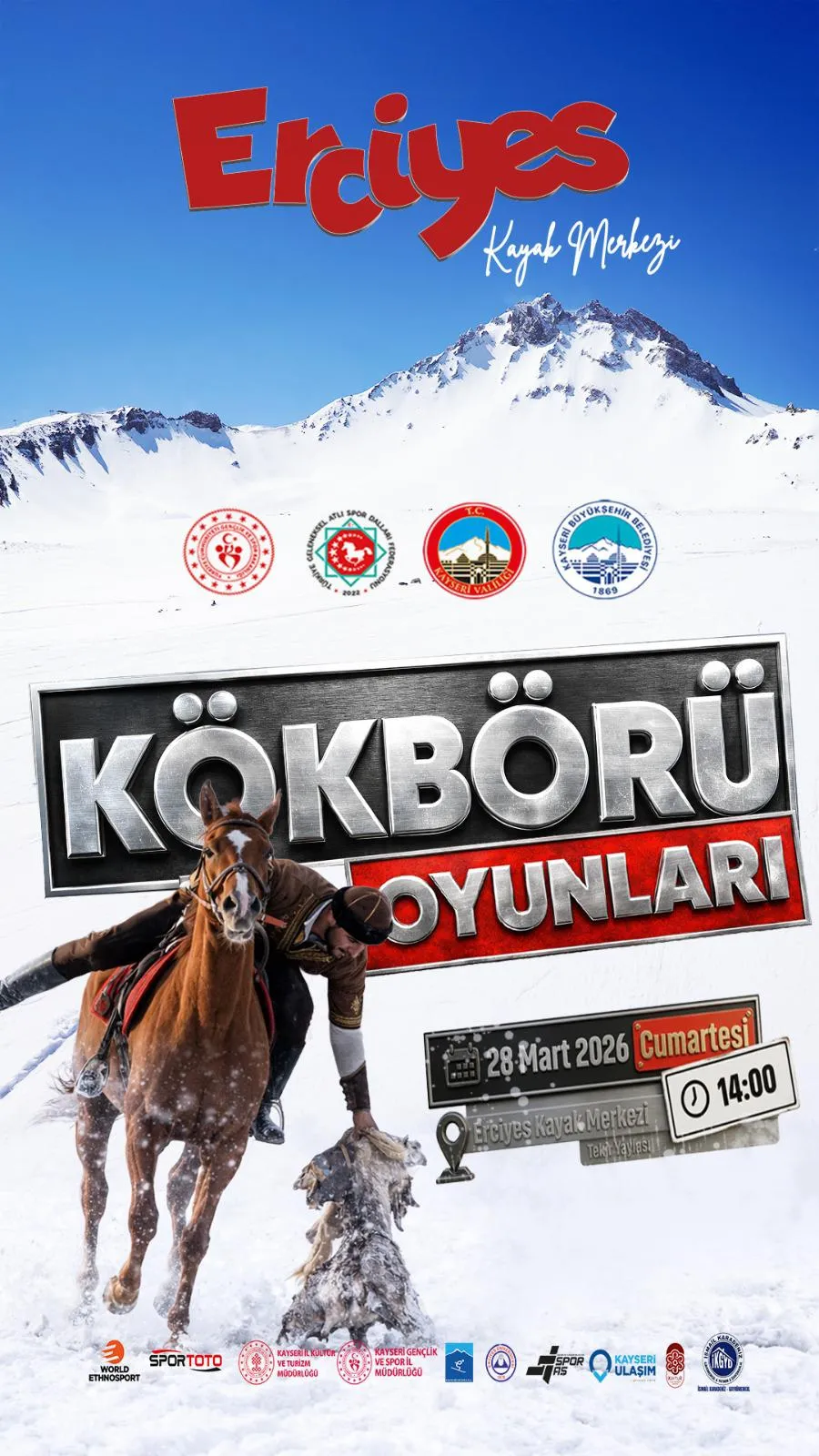 Kayseri’de 28 Mart’ta Kökbörü Oyunları düzenlenecek
