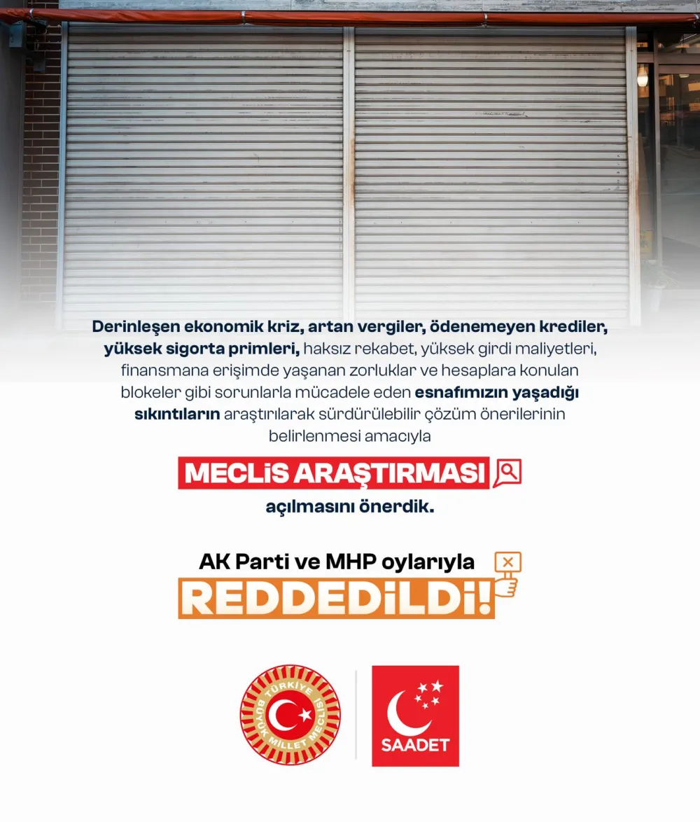 Saadet Partisi’nden Çağrı: “Sonucu Değiştirmek Milletimizin Elinde”
